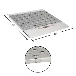 36″ x 36″ Punch Plate Aluminum Shipping Container Ramps – 8,000 lb. Cap