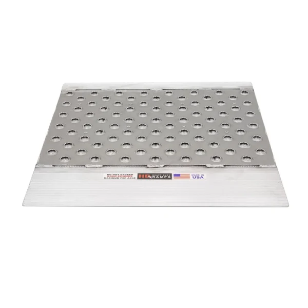 36" x 36" Punch Plate Aluminum Shipping Container Ramps - 8,000 lb. Cap