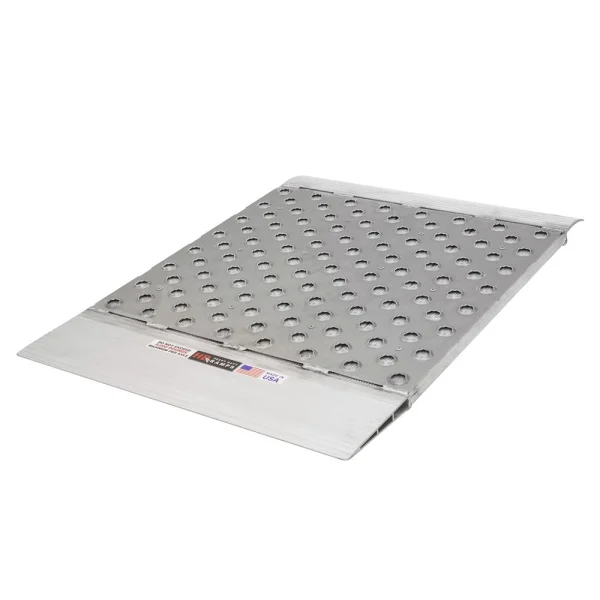 48" x 36" Punch Plate Aluminum Shipping Container Ramps - 8,000 lb. Cap