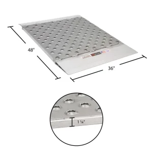 48″ x 36″ Punch Plate Aluminum Shipping Container Ramps – 8,000 lb. Cap