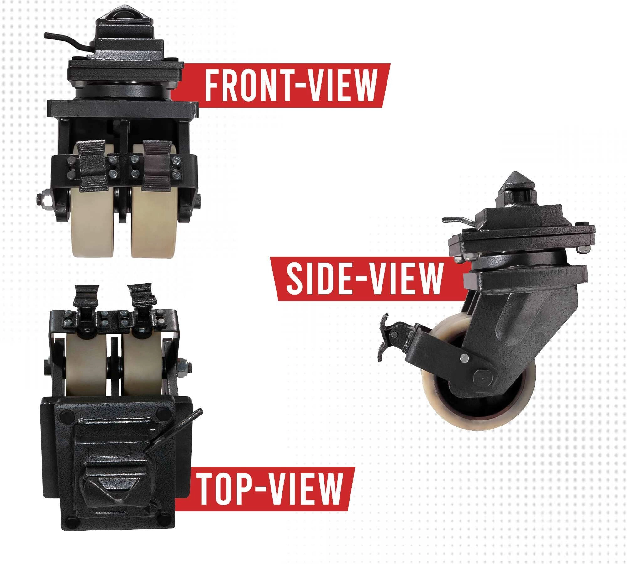 Shipping Container Caster Wheels (Dual Wheel), 11000 lbs WLL