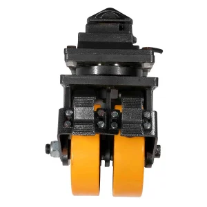 Shipping Container Double Caster Wheels with Twist Lock and Brakes, 6600 lbs WLL