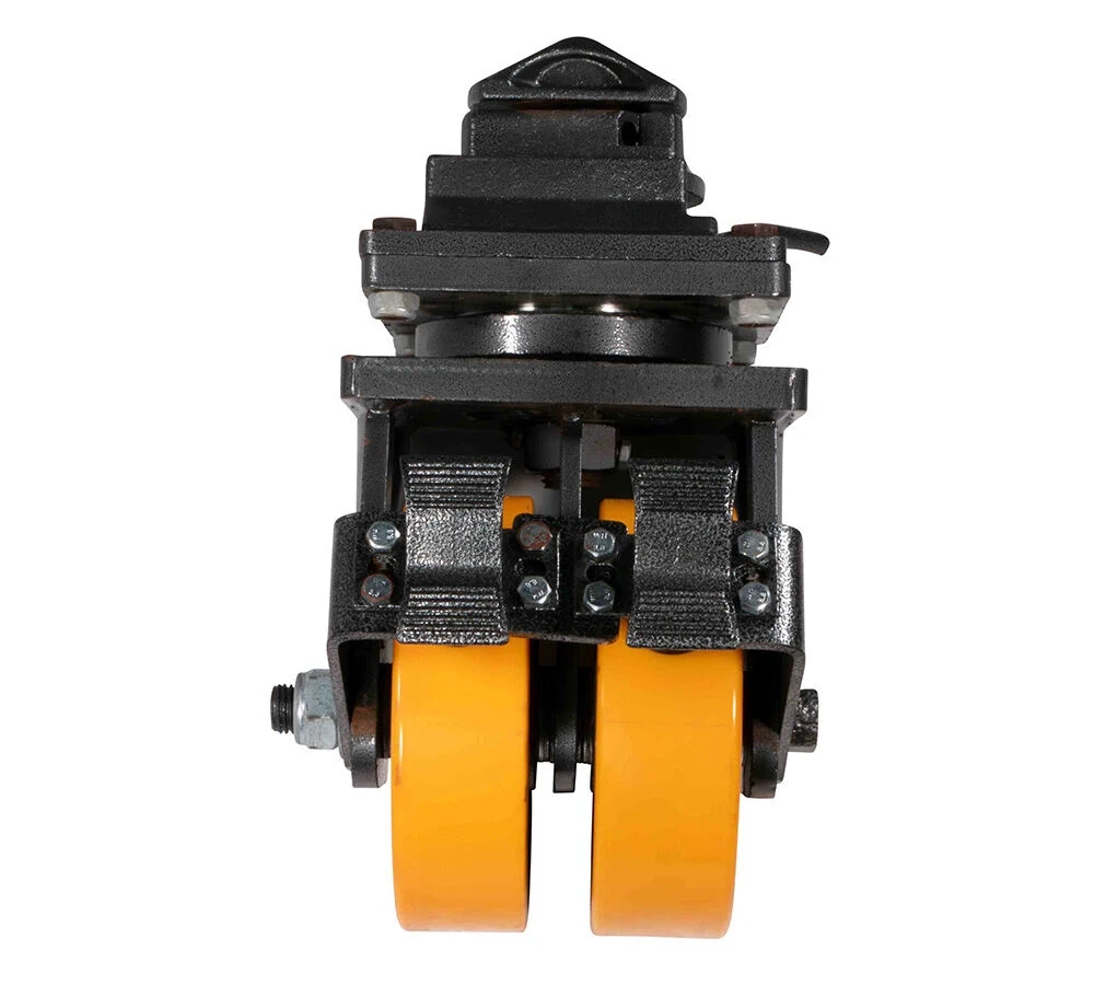 Shipping Container Double Caster Wheels with Twist Lock and Brakes, 6600 lbs WLL