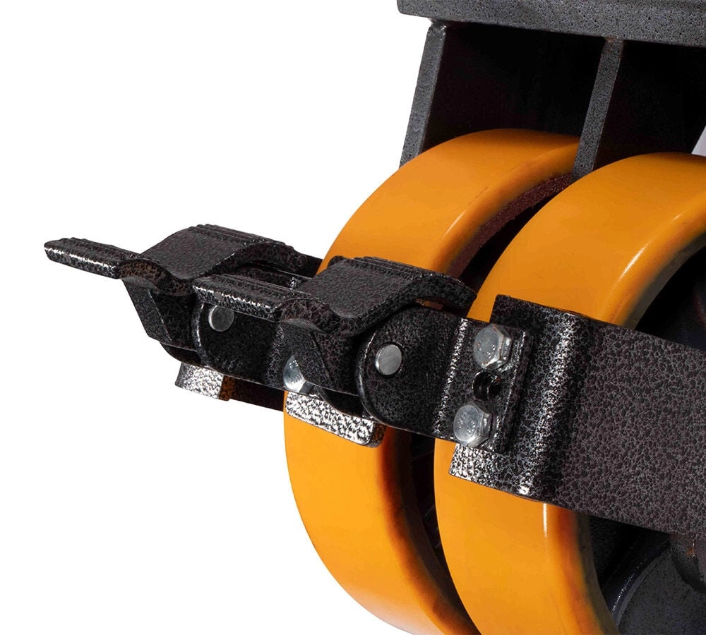 Shipping Container Double Caster Wheels with Twist Lock and Brakes, 6600 lbs WLL