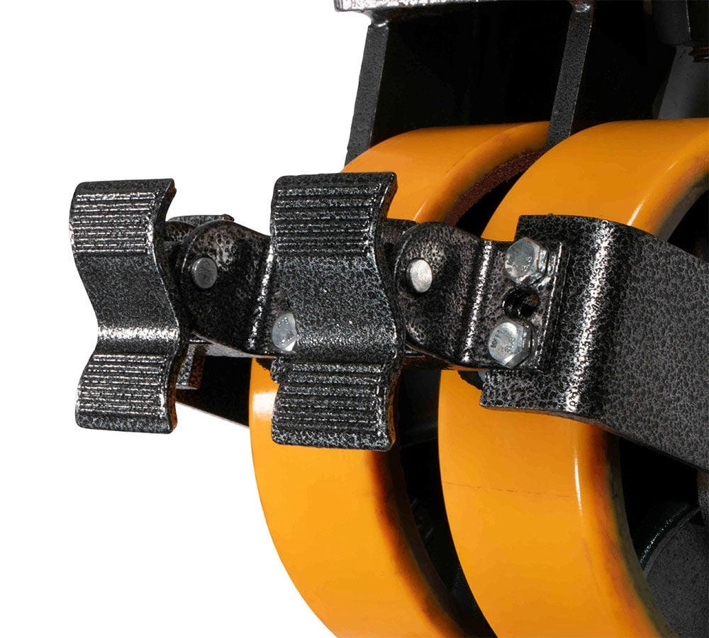 Shipping Container Double Caster Wheels with Twist Lock and Brakes, 6600 lbs WLL