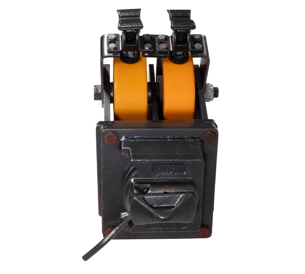 Shipping Container Double Caster Wheels with Twist Lock and Brakes, 6600 lbs WLL