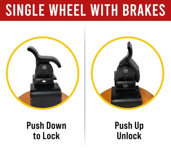 Shipping Container Single Caster Wheels with Twist Lock & Brakes, 11000 lbs WLL