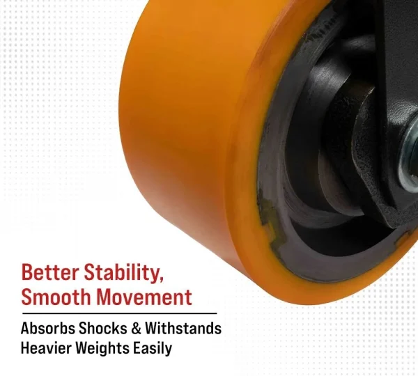 Shipping Container Single Caster Wheels with Twist Lock & Brakes, 11000 lbs WLL