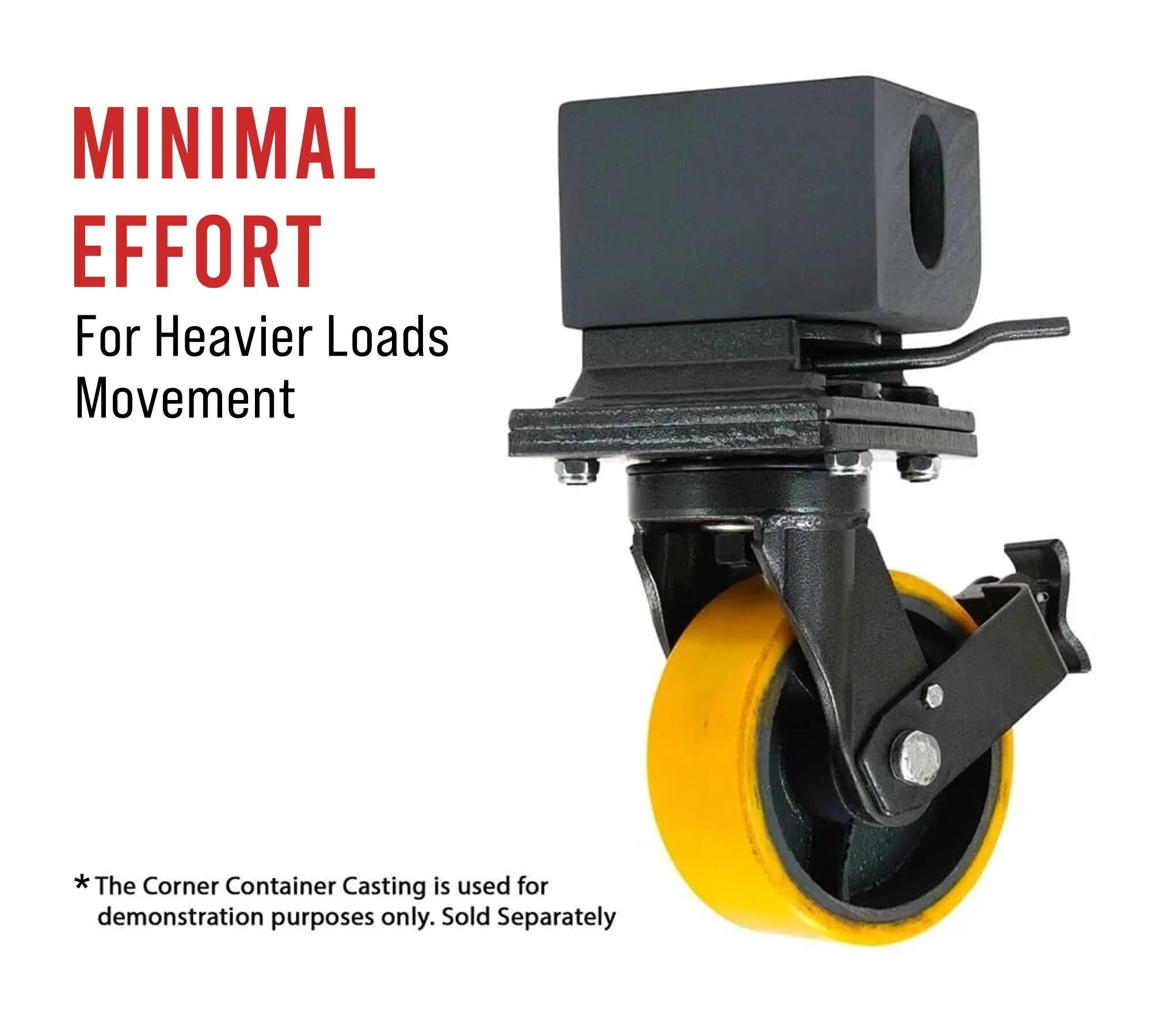 Shipping Container Caster (Single Wheel), 6600 lbs WLL