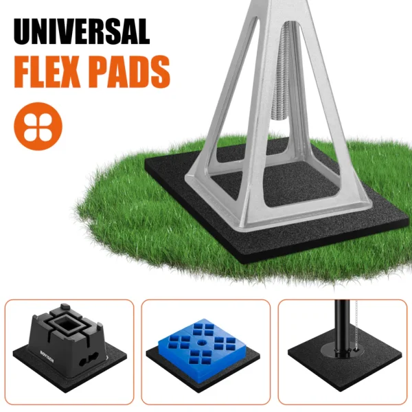BOYISEN 12-inch RV Jack Pads Rubber - Pack of 4