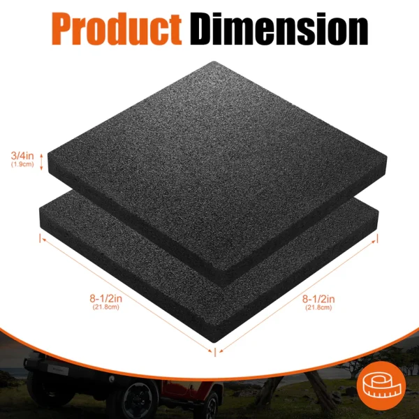 BOYISEN 8.5-inch RV Jack Pads Rubber - Pack of 2