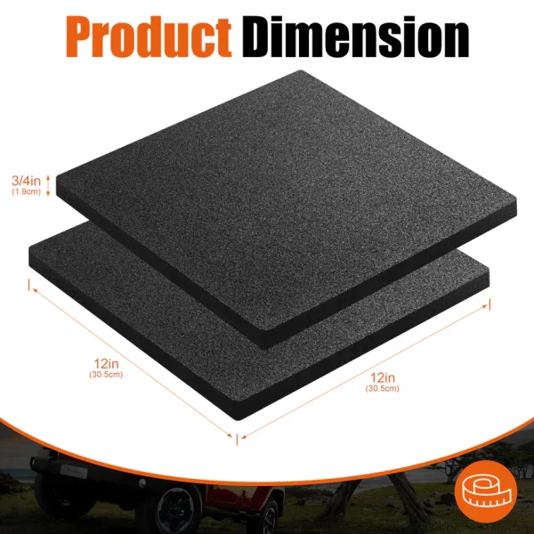 BOYISEN 12-inch RV Jack Pads Rubber - Pack of 4