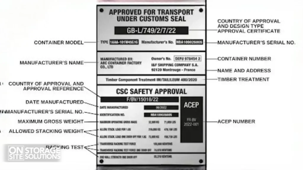 San Diego Shipping Containers CSC Plate