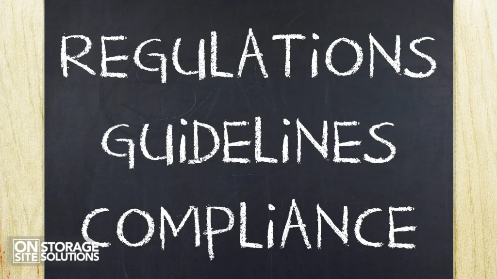 Confirm Local Regulations for storage container temecula