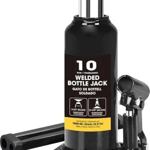 BIG RED 10 Ton (20,000 LBs) Torin Welded Hydraulic Car Bottle Jack for Auto Repair and House Lift, Black