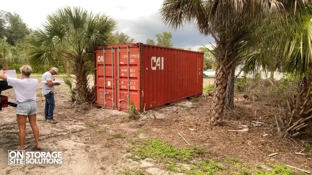 Container used for storing furniture during home renovation