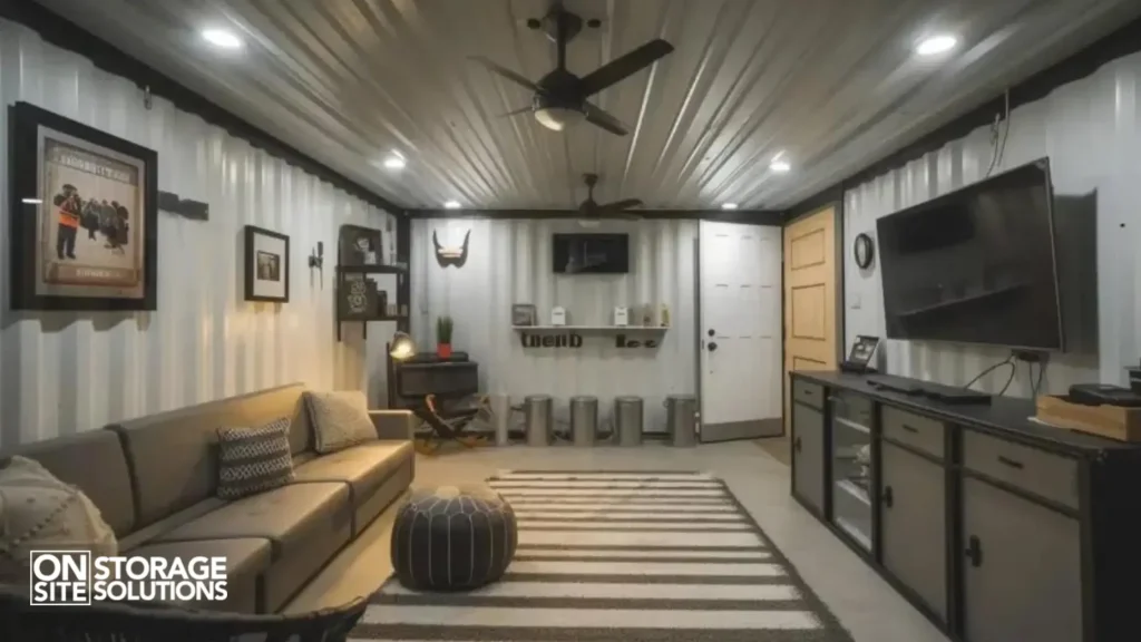Strong steel shipping container tornado shelter demonstrating durability against tornado-force winds