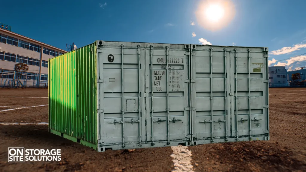 Multiple connected shipping container tornado shelters forming a larger reinforced unit