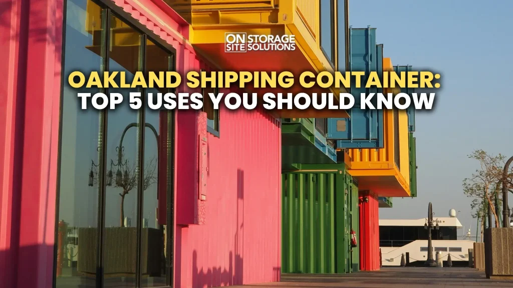 Shipping container in Oakland used for storage and commercial purposes at an industrial yard