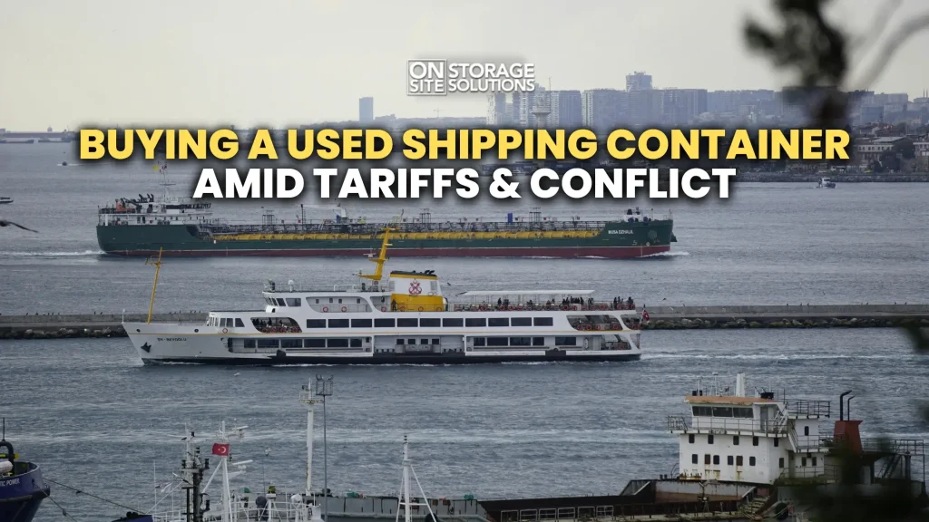 Buying a used shipping container at a port storage yard