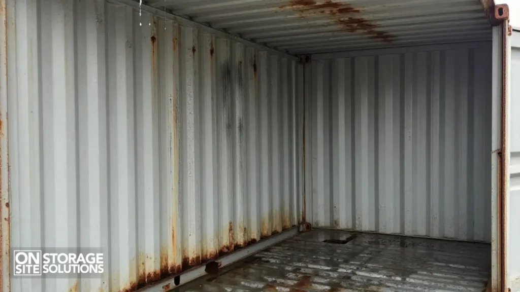 Causes of shipping container damage including weather exposure, corrosion, and physical impact