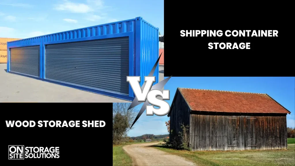 Metal vs wood storage shed comparison displaying both storage shed types side by side in residential outdoor setting.