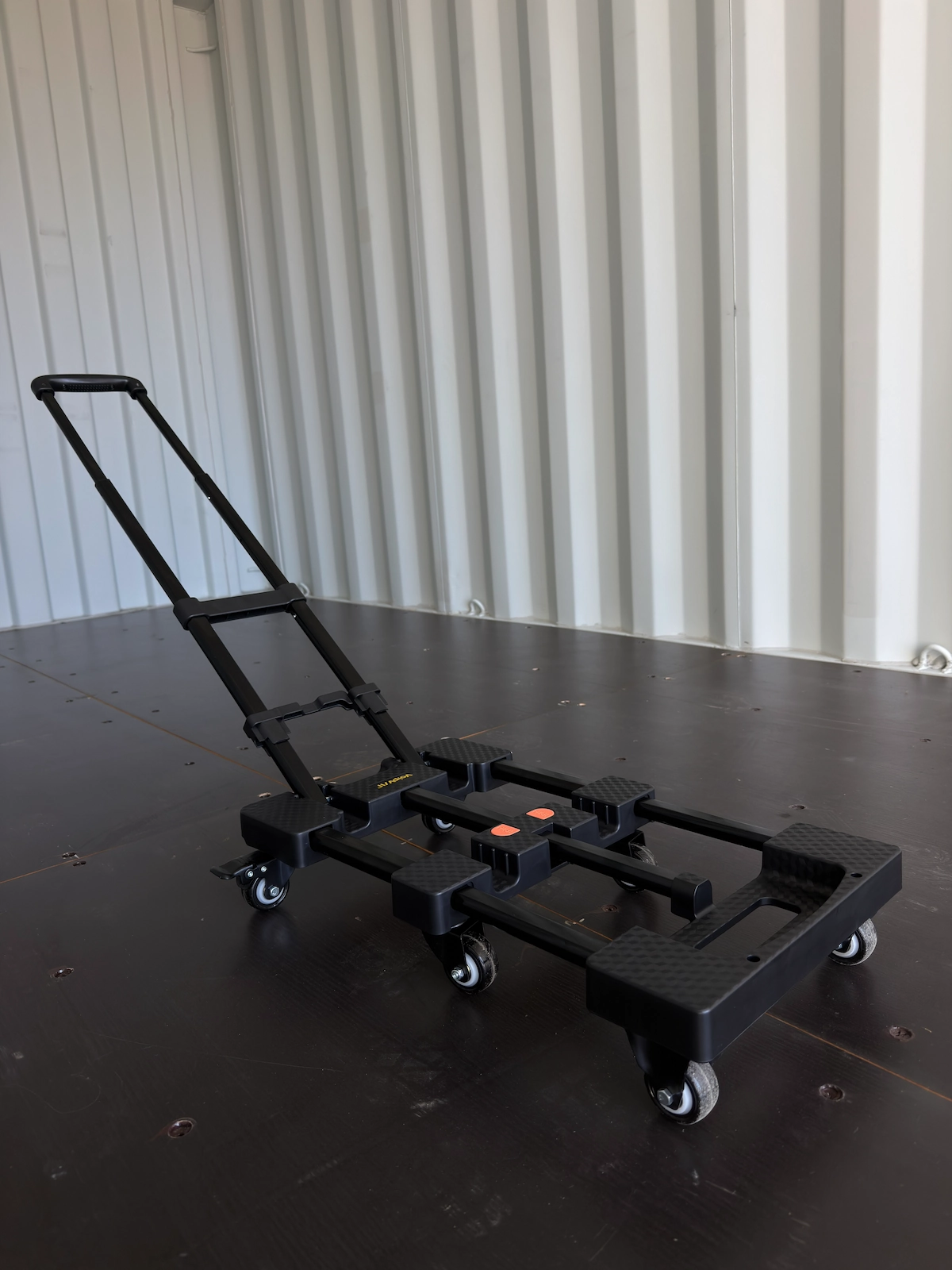Folding Hand Truck 500lbs, Portable Heavy Duty Dolly Cart, 6 Wheels Collapsible Luggage Cart with 2 Elastic Ropes - Compact Trolley Cart for Easy Moving - Ideal Hand Cart for Travel and More