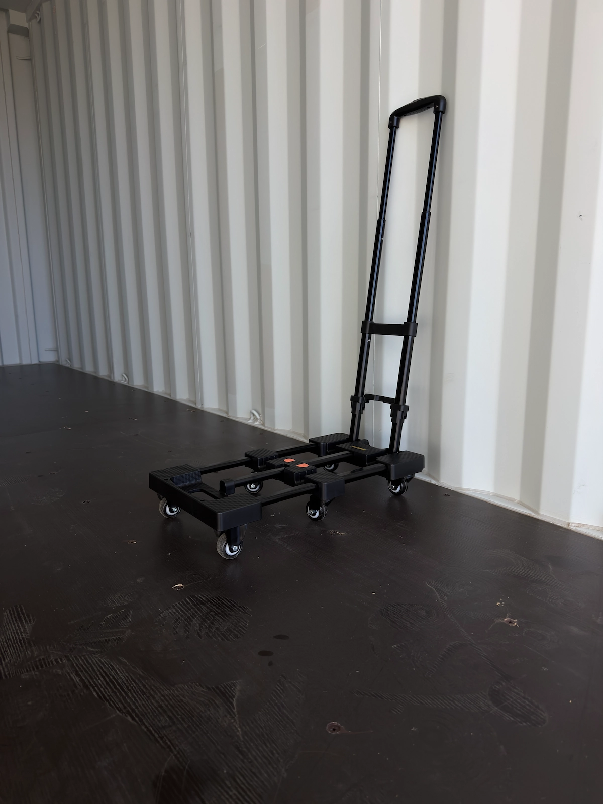 Folding Hand Truck 500lbs, Portable Heavy Duty Dolly Cart, 6 Wheels Collapsible Luggage Cart with 2 Elastic Ropes - Compact Trolley Cart for Easy Moving - Ideal Hand Cart for Travel and More