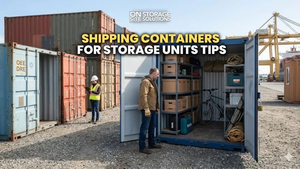 Shipping containers for storage units used for secure and organized storage solutions.