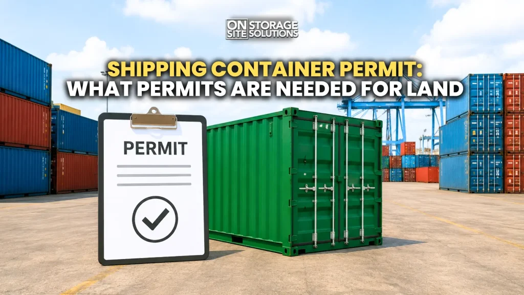 Shipping container permit requirements for placing containers on residential and commercial land