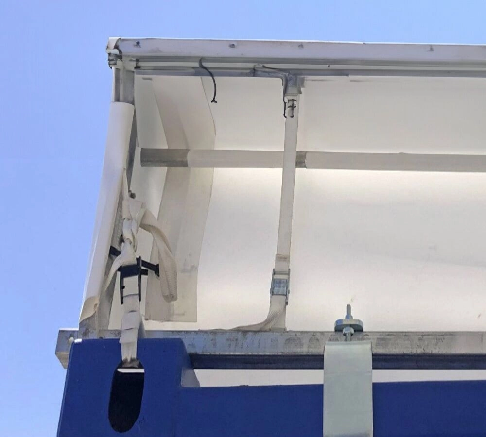 40'(L) x 26'(W) Shipping Container Building Shelter - 21 oz 610 gsm PVC White Cover, No End Walls