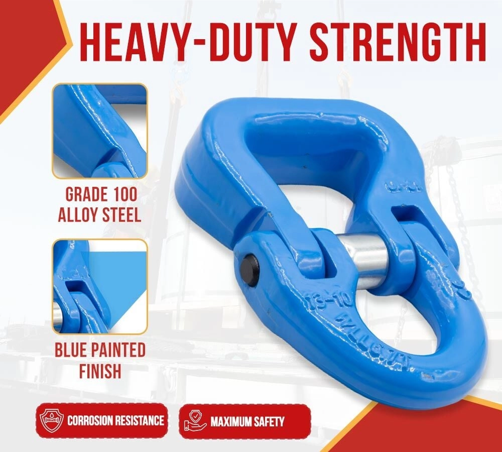 Container Chain Bridle Replacement HOOK with 3/8 Inch G100 Web Sling Connector