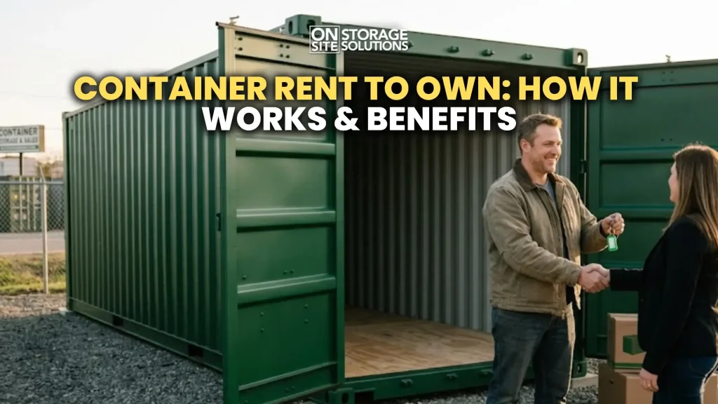 Container rent to own program for affordable shipping container ownership options