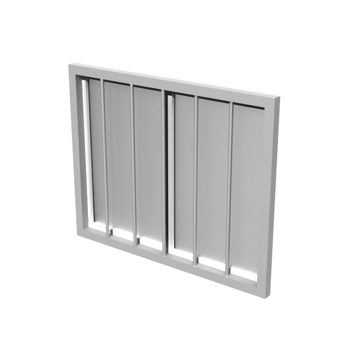 Weld-N-Go Windows 48" x 36" White Finish Dual Pane & Security Bars