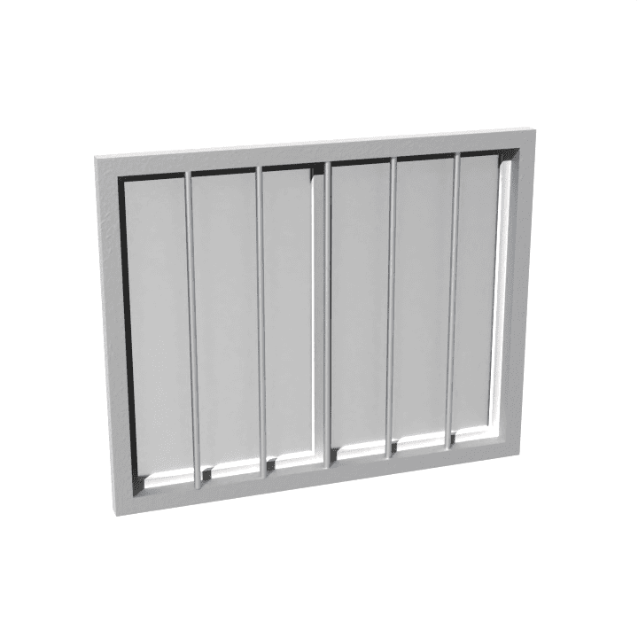 Weld-N-Go Windows 48" x 36" White Finish Dual Pane & Security Bars