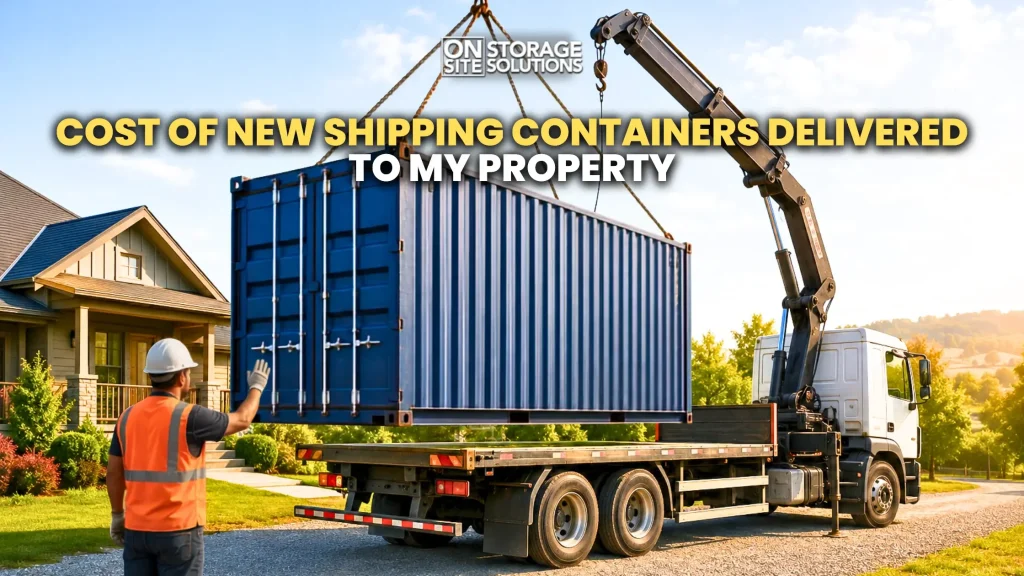 Shipping containers delivered to residential and commercial properties with secure transport and placement