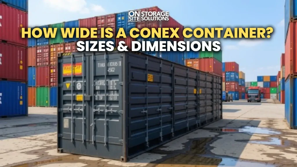 How wide is a Conex container with standard sizes and dimensions