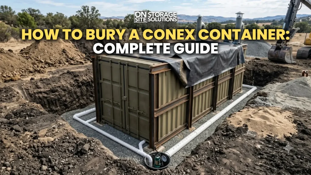 How to bury a conex container safely and securely